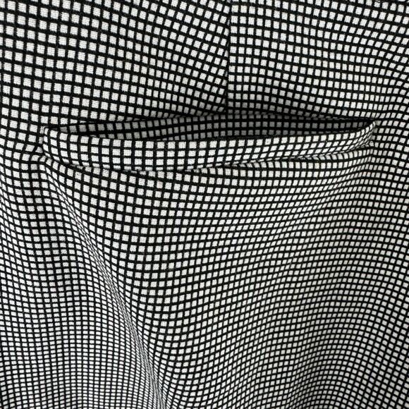 Anne Klein Black White Checkered Cropped Tapered Leg Ankle Fit Trousers Size 8 - Picture 5 of 9